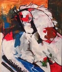 Mashkoor Raza, 12 x 14 Inch, Oil on Canvas, Abstract Painting, AC-MR-721